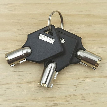 Zinc Alloy T-Type Cabinet Lock for Vending Machines,Water Dispensers Car Wash Systems,Salt Spray Tested 48H,Anti-Theft Screws,Secure T-Lock with 3 Keys,Silver