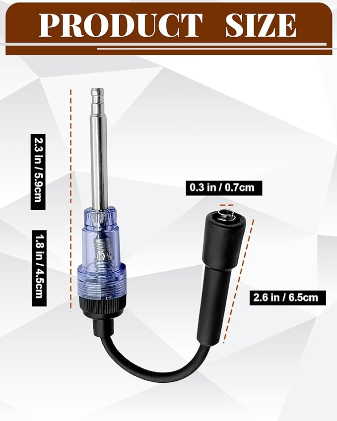 Inline Spark Plug Tester, Plug-in Engine Ignition Tester Armature Diagnostic Tool, Small & Big Internal/External Engines Accessories for Automotive, Car, Lawn Mower, Motorcycle