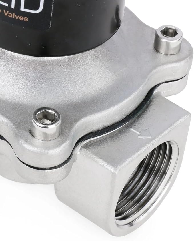 U.S. Solid 1 inch Stainless Steel Electric Solenoid Valve 110VAC Normally Closed Air Water(Pack of 16)
