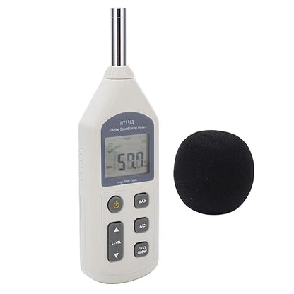 Digital Sound Level Meter with LCD Screen, Handheld Decibel Monitor 30-130dBA, 35-130dBC - Sensor, Backlit Display, Ideal for Noise Measurement