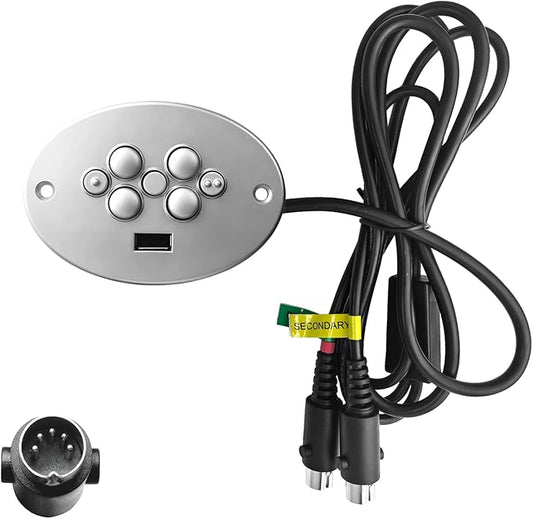 CTR UR2 07 Recliner Remote Replacement Lift Chair for Raffel Systems 7 Button 5 Pin Hand Control Replacement with USB and Memory Plus Buttons