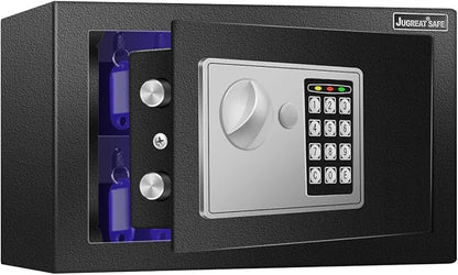 JUGREAT 37 Keys Cabinet with Sensor Light,Electronic Key Safe,Pin Code Keyless Storage Box for Keys,Secure Wall Mount Safe with 37 Key Tags