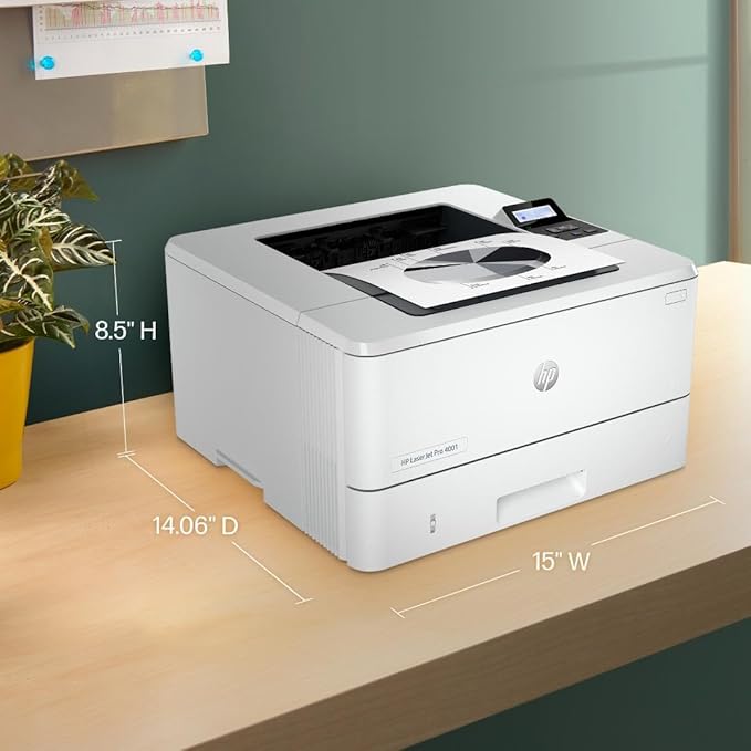 HP Laserjet Pro 4001dw Wireless Black & White Printer, Best-for-Office (2Z601F)