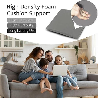 Couch Cushion Supports for Sagging Seat 22'' x 22'' High Density 40D Curved Foam Sofa Cushion Support Under The Saggy Pads Firmer Foam Lifters for Saggy Couch Set of 3 (Grey, 22 Inch * 22 Inch)