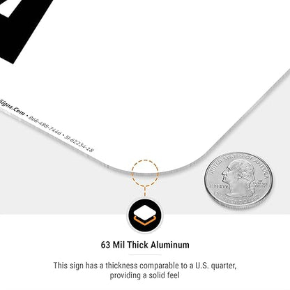 Quality Control Hold Area Sign, 12x18 Inches, Rust Free .063 Aluminum, Fade Resistant, Made in USA