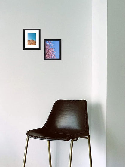 Golden State Art, 8x10 Picture Frame with Mat for 5x7 Photo - High Definition Glass Wall Mounting or Tabletop Display (Black, 1 Pack)