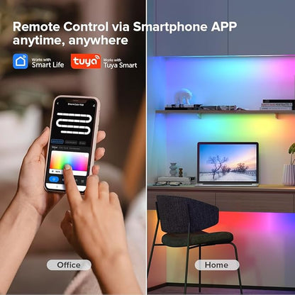 BTF-LIGHTING 2.4G WiFi DR04W SPI RGBW Controller Tuya APP/Smart Life/Google Home/Alexa Control Support SK6812RGBW SMD/FCOB WS2814 IC etc Addressable RGB+W LED Strip STA Mode