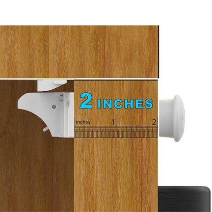 Upgraded (20locks+4keys) Adhesive Magnetic Child Safety Locks for Cabinets and Drawers, One Minute Fast, Easy and No Drill Installation