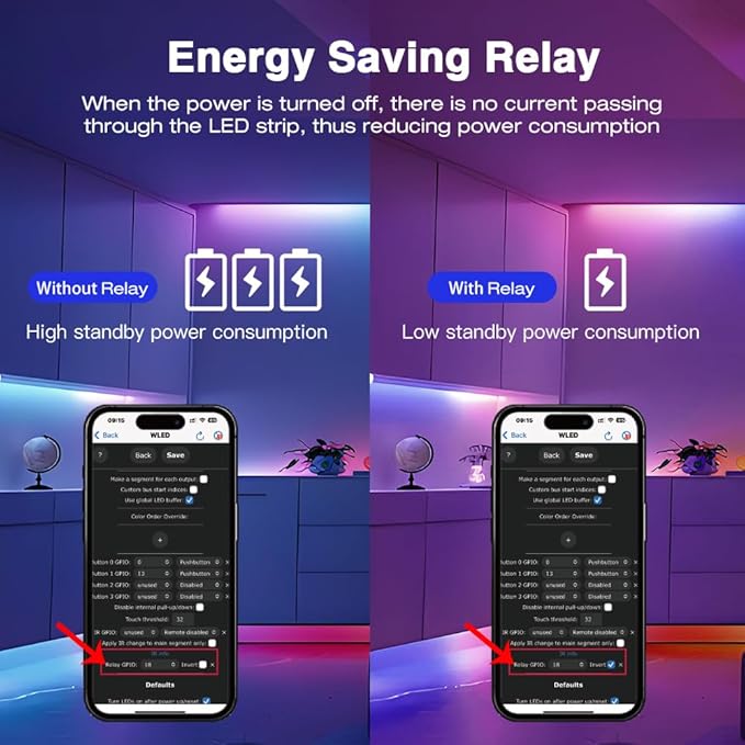 Elite Series ESP32 WLED LED Strip Controller Dynamic Mic Sound Reactive 20A Fuse Level Shifter UART Energy Save Relay for WS2811 WS2812 SK6812 WS2813 WS2815 Addressable RGB IC Strip