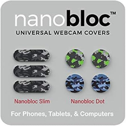 Webcam Covers - Residue-Free Camera Blocker Sticker for Laptop - Phone Camera Privacy Cover - Reusable Lens Protector Slides for Tablet & PC - Pack of 7, Camo