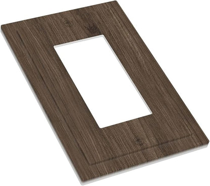 Decorative Outlet Covers Rustic Walnut Wood Grain 1 Gang Single Rocker Light Switch Cover Plate GFCI Wall Plates Electrical Switch Plate Cover for Farmhouse Cabin Decor