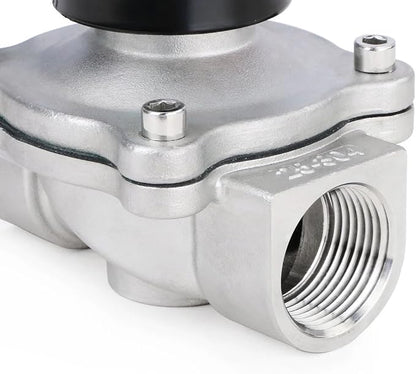 U.S. Solid 1 inch Stainless Steel Electric Solenoid Valve 110VAC Normally Closed Air Water