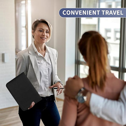 Portable Zippered Key Case,Organizer Waterproof Key Binder with 24 Key Hooks and Tags,Portable Key Storage for Rental Management Real Estate Sales Hotel Executives and Car Service