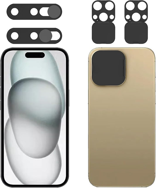 Front Camera Cover Compatible for iPhone 16Pro /16 Pro Max with Rear Lens Cover,Protect Privacy and Security But Not Affect Facial Recognition(2Pack)-2025 Updated Version
