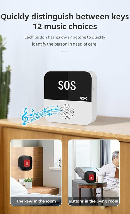 Life Alert-Caregiver Pager, WiFi Pager Life Alert Systems for Seniors no Monthly Fee