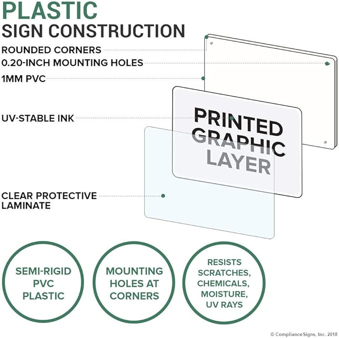 ComplianceSigns.com Sterile Area Authorized Personnel Only Sign, 10x7 in. Plastic for Medical Facility Restricted Access, Made in USA