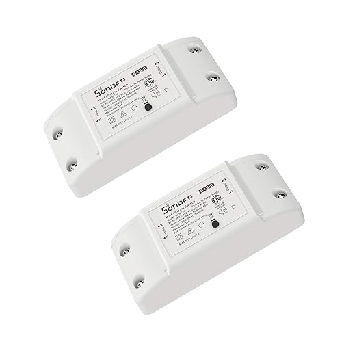 SONOFF Basic R2 10A Smart WiFi Wireless Light Switch, DIY Module for Smart Home Automation Solution,Works with Amazon Alexa & Google Home,IFTTT,2 Pack