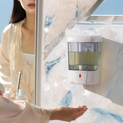 Automatic Sensor Soap Dispenser Wall Mount, Touchless Induction Hand Sanitizer Dispenser for Bathroom with Gel or Liquid, 20Oz