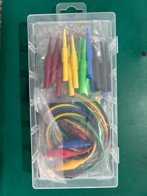 Automotive Test Lead Set, Back Probe Kit 30pcs, Copper Alligator Clips to Banana Plug Test Lead, Multimeter Test Lead Set for Automotive Repair and Diagnostic Circuit Testing