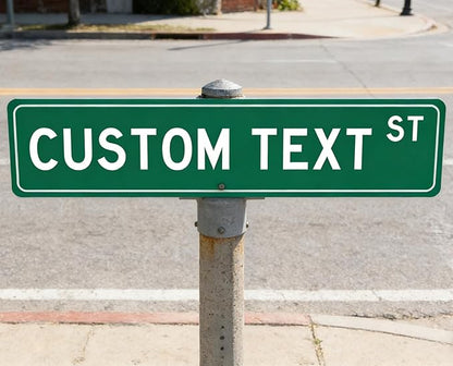 Custom Street Sign Left or Right Arrow, Double Sided/Reflective Option, 24''x6'', Personalized Road Address Large Metal Sign, Customize for Business, Office, Outdoor, Home, Delivery