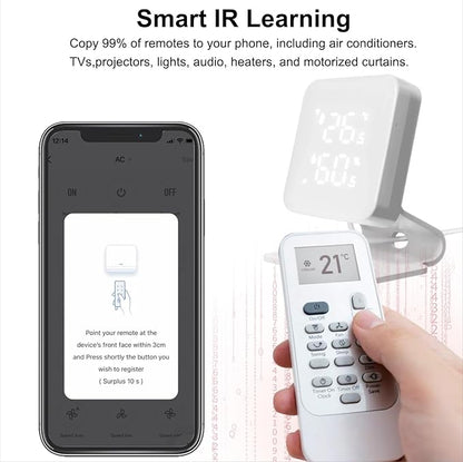 WOOX Smart Air Conditioner Controller, WiFi IR Remote Control for Mini Split, Portable, Window AC & Heat Pumps, Home Automation Controllers, Quick & Easy DIY Installation, Compatible with Alexa/Google