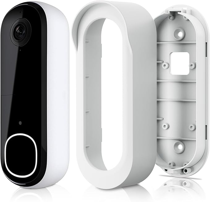 Adhesive Doorbell Mount Compatible with Arlo Video Doorbell 2K/HD (2nd Gen), No-Drill Mounting Bracket Accessories, Easy Installation, Anti-Theft Camera Mount for Apartments, Renters, Houses, Dorm