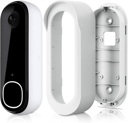 Adhesive Doorbell Mount Compatible with Arlo Video Doorbell 2K/HD (2nd Gen), No-Drill Mounting Bracket Accessories, Easy Installation, Anti-Theft Camera Mount for Apartments, Renters, Houses, Dorm
