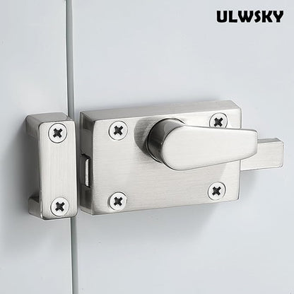 1Pack Silver Latch Indicator,Bathroom Stall Door Latch,Privacy Partition Lock with Occupancy Indicator for Public Toilet Stall Door