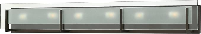 Hinkley Latitude Collection 37.5" Six Light 360W G9 Bathroom Vanity Fixture, Oil Rubbed Bronze