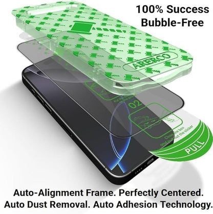 3 Pack for iPhone 16 Pro Max Privacy Screen Protector + 2 Camera Lens Protector 9H+ Tempered Full cover Glass 12FT Military Grade Shatterproof Anti Spy Auto Alignment Kit