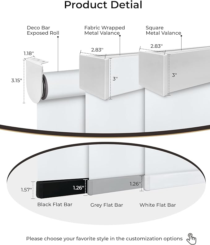 Motorized Roller Shade with Remote Control, 100% Blackout Electric 21-98” Width Blinds for Windows with Alexa Google Home, Rechargeable Smart Automatic Customized Size（Waterproof-White）