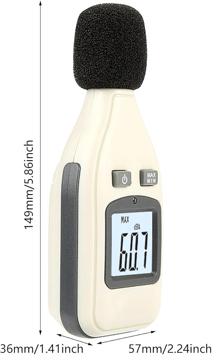 Digital Decibel Meter Sound Levels Reader Sound Meter for Accurate Noise Measurement in Homes Office Construction site