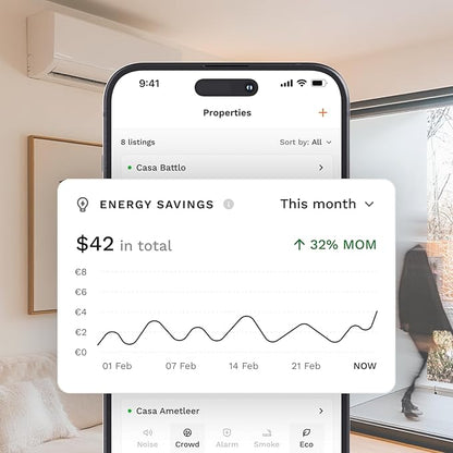 Smart Air Conditioner Controller | WiFi Remote & Sensor | Energy-Saving Smart Cooling Device | Comfort & Control for Mini Split, Heat Pump & Home