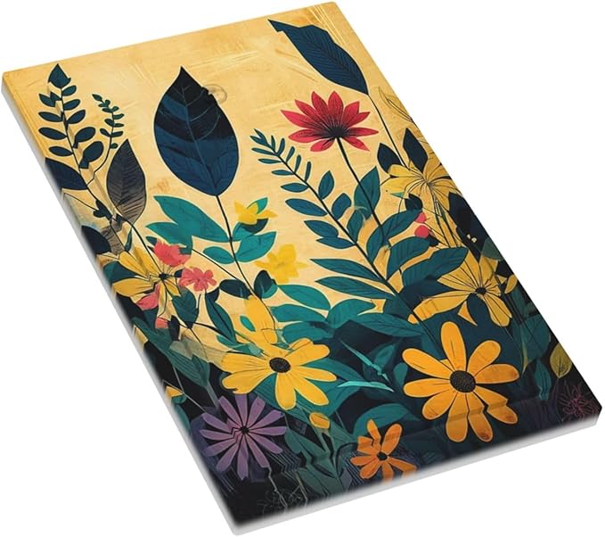 Abstract Minimalist Floral Botanical Boho Flower 1-Gang No Device Blank Wallplate Electrical Light Switch Covers Decorative Receptacle Face Plate Cover for Bathroom 5 X 3 IN