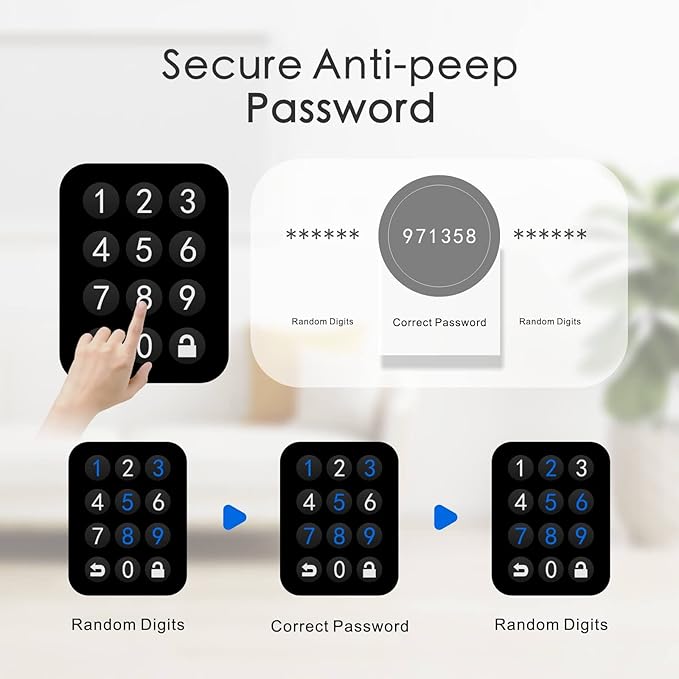 WELOCK WiFi Smart Door Lock, 5-in-1 Keyless Entry Doorknob with Auto-Lock Security, Bluetooth App Control,Passcode,Key Unlock, Easy Installation for Bedroom,Home, Office
