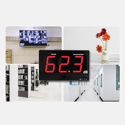 Hilitand Decibel Meter Sound Level Reader 18in LCD Display Classroom Noise Meter Wall Mounted Decibel Reader