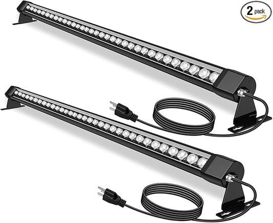 72W Outdoor Wall Washer Light, 4FT 5000K Daylight White Led Wall Washer Light Bars, 120V Waterproof IP67 Outdoor LED Light Bar for Outdoor, Plug in (2 Pack)