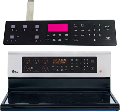 AGM73551624 membrane switch touch control panel (non stainless steel) is suitable for LG LRE3083ST stove/oven 3192020, AP5806067，PS9492931，EAP9492931