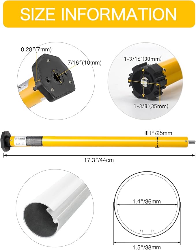 Smart Blinds Motor with Free Zigbee 3.0 Hub & 6-Month Rechargeable Battery, 8.8lb Load for 1.5"/38mm Tubes, 30dB Ultra Quiet, Compatible with Alexa/Google Home & Zebra/Roman/Roller Blinds