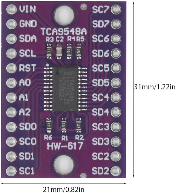 10pcs TCA9548A IIC Multi-Channel Expansion Module 8-Channel I2C Communication Development Board with Reset Function for Arduino