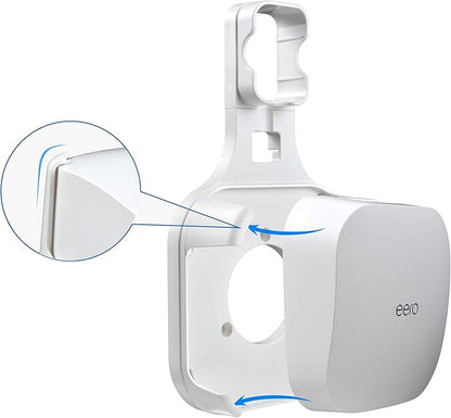 Wall Mount Holder for EERO Pro 6 Mesh WiFi System, Space Saving Outlet Wall Mount Bracket for EERO Pro 6 Router with Cord Management and Easily Moved(2 Pack)