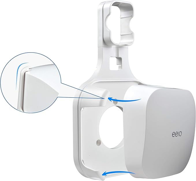 Wall Mount Holder for EERO Pro 6 Mesh WiFi System, Space Saving Outlet Wall Mount Bracket for EERO Pro 6 Router with Cord Management and Easily Moved(3 Pack)