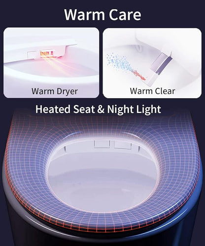 EPLO DP7 Smart Toilet with Bidet Built in,Auto Open/Close,Heated Seat,Automatic Flush Bidet Toilet,Night Light,Elongated Japanese Toilets for Bathroom