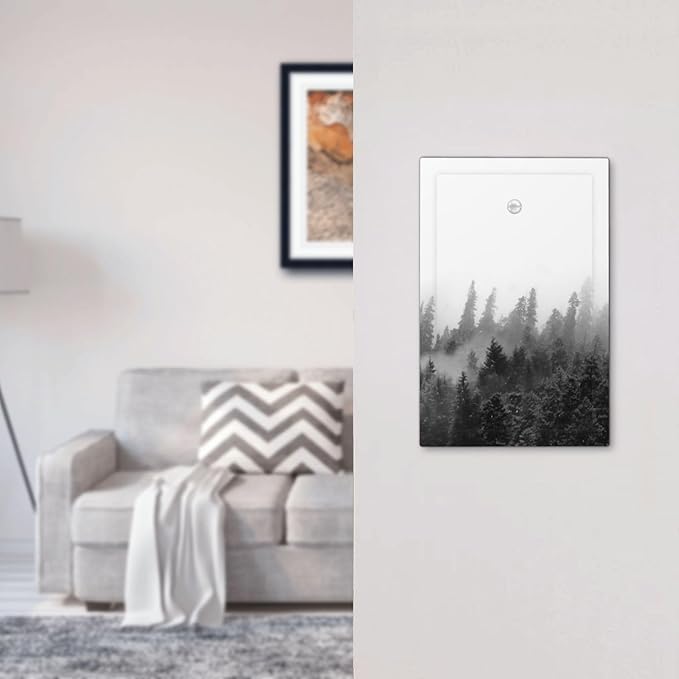 Light Switch Cover Plate Fores Black White Landscape Misty Woods 1 Gang No Device Blank Electrical Wall Plates Faceplate Decorative Switch Plate For Farmhouse Cabin Decor