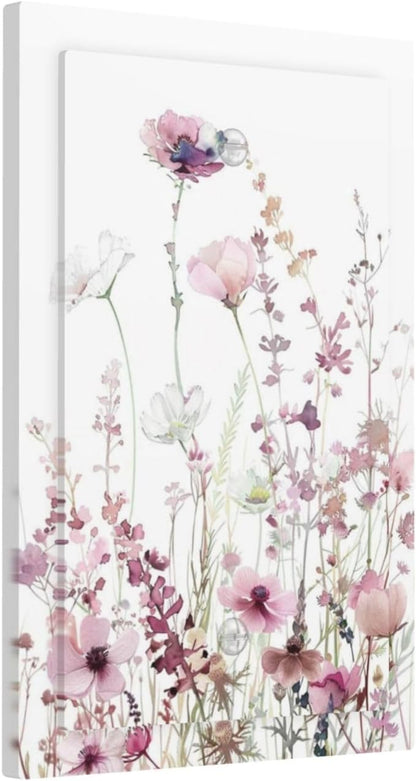 Floral Pink Watercolor Wildflowers Plant Flower Light Switch Cover Plate 1 Gang No Device Blank Electrical Wall Plates Faceplate Decorative Switch Plate Covers for Bedroom Living Room Decor