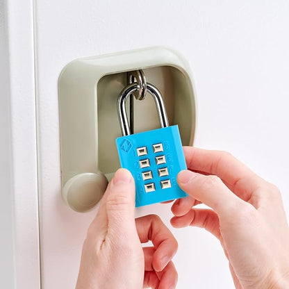 XB35 8-Digit Push Button Combination Padlock, 4 Digit Locking Mechanism, (2-Pack, Blue, Yellow)