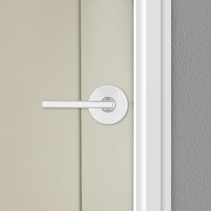 Kwikset Halifax Interior Passage Door Knob, Round Handle for Closet and Hallway Doors, Non-Locking Doorknob in Polished Chrome, with Microban Protection