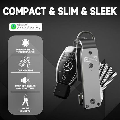 Key Organizer Men's Keychains with Smart Tracker, Key Finder, Compact Key Holder -Minimalist Key Case Metal Car Key Chain