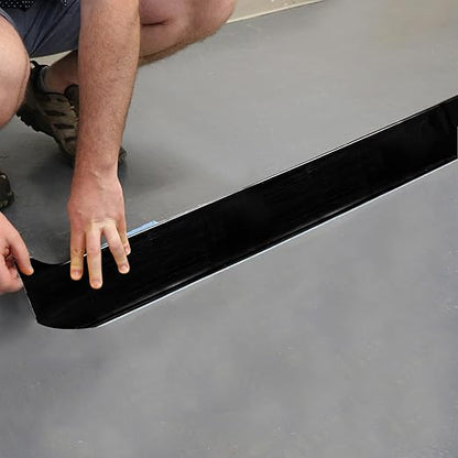 SmartSign Black 4 inch x 100 feet Floor Marking Tape, 32 mil Vinyl Floor Tape, Superior Mark Industrial Use Safety Tape with Beveled Edges, Strong Adhesive, for Gym/Warehouse/Courts