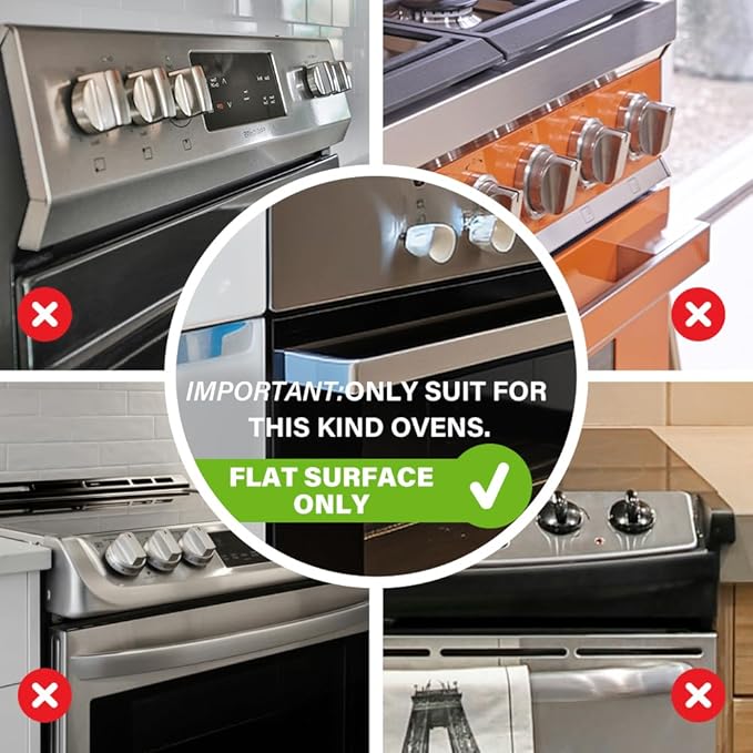 EUDEMON 1 Pack Updated Oven Front Lock,Childproof Oven Door Lock, Easy to Install & Use Durable and Heat-Resistant Material no Tools Need or Drill(Black)